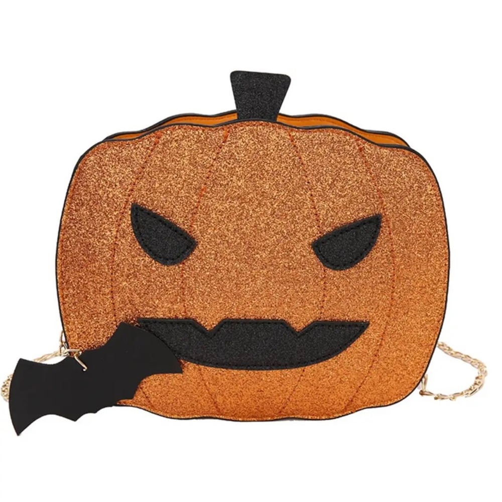 🎃 New Glitter Jack-o’-lantern pumpkin purse Crossbody.